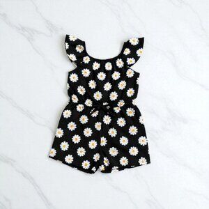 Primark -Girls' Black Daisy Print Romper – Sizes 3T 5T!